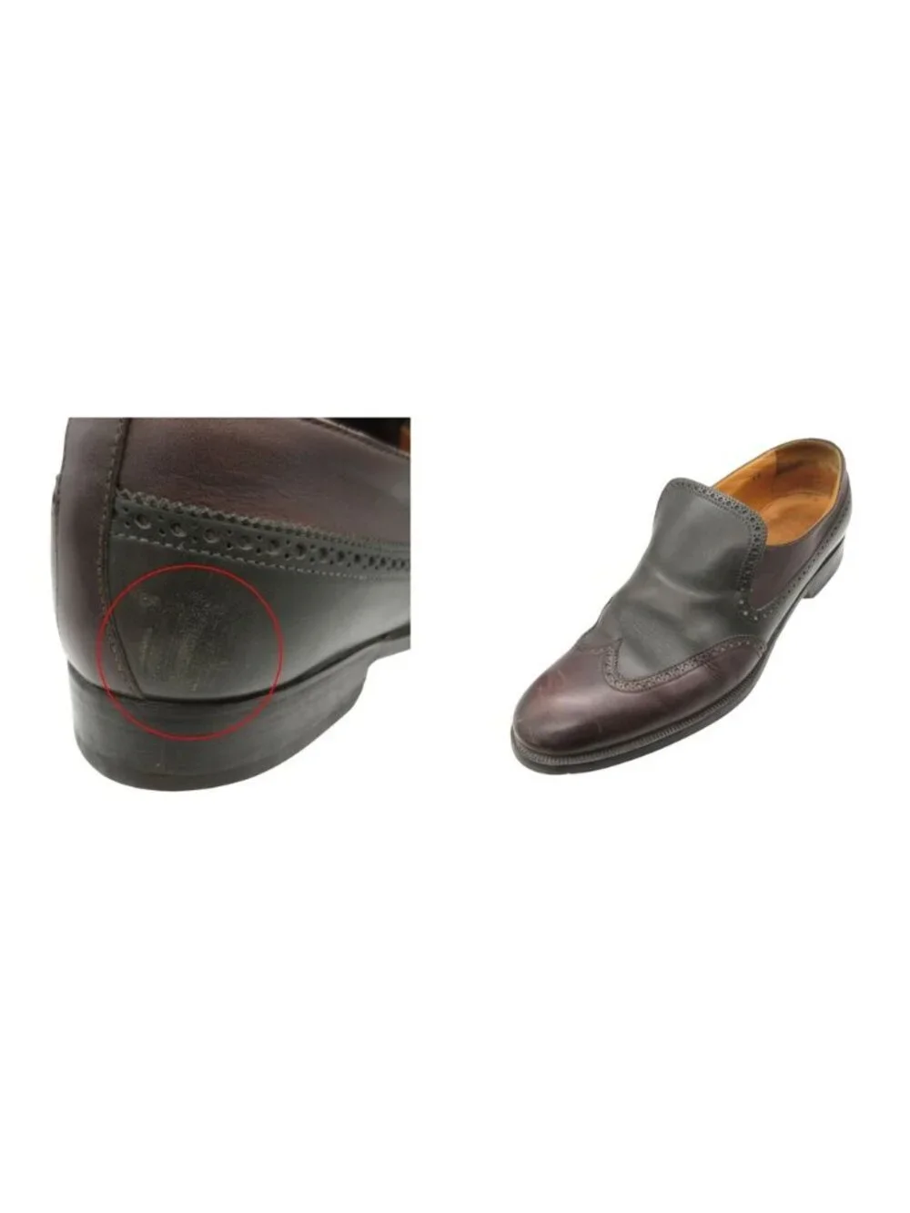 Loewe Dress Shoes Wingtip Leather Slip-on Brown